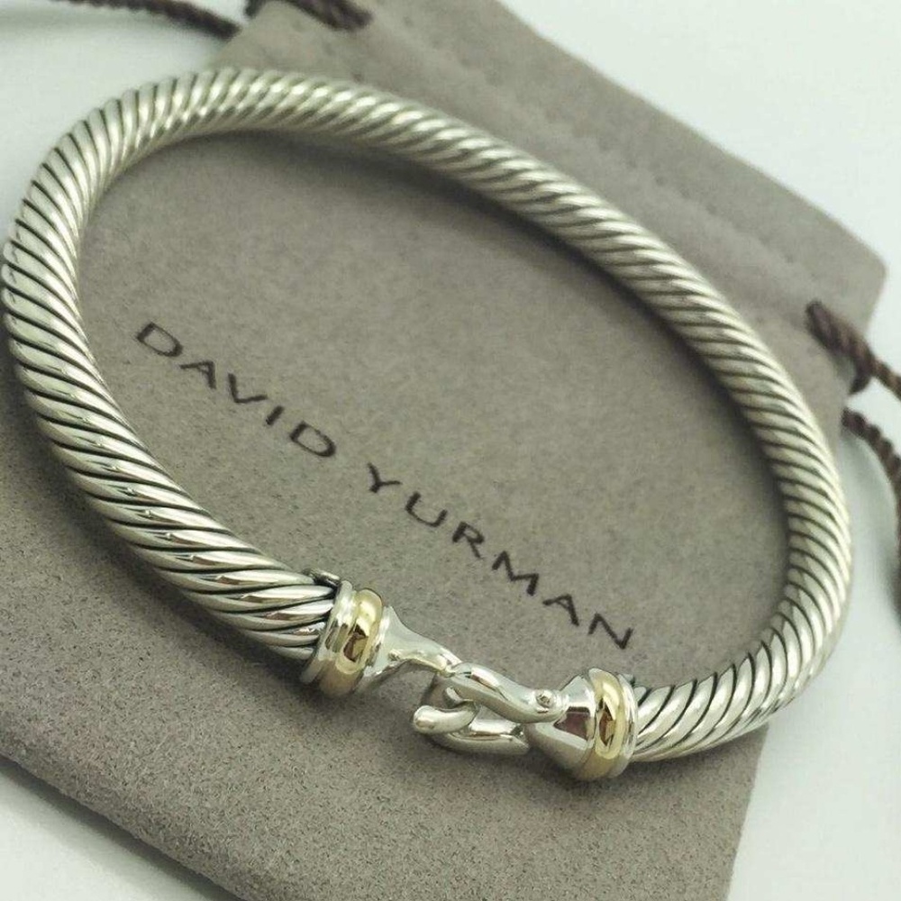 DY Sterling Silver Buckle Gold Bracelet